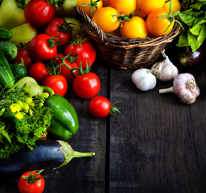 Organic food background; Farmers Vegetable Market